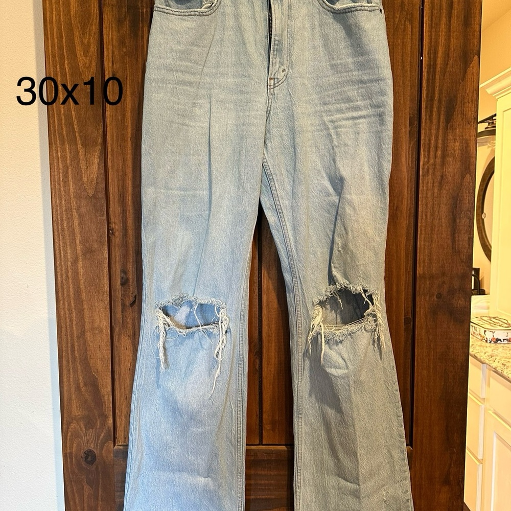 Abercrombie & Fitch Light Blue Straight Leg Jeans
